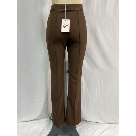 L'Academie 'Dominga' Brown Nylon Pant Size S - NWT - Picture 3 of 5